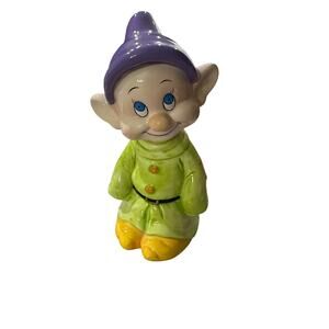 Schmid Disney Dopey Ceramic Music Box Heigh Ho Snow White Figurine
